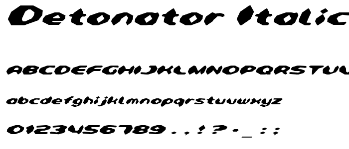 Detonator Italic font